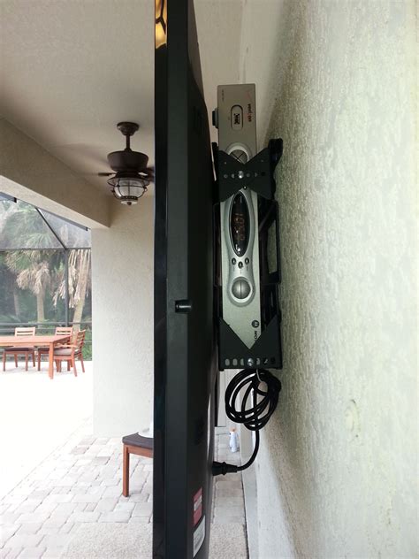 bracket to mount cable box behind tv|flush mounted box behind tv.